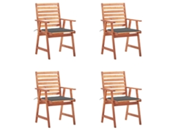 Outdoor Chair, Outdoor Chairs Vidaxl Antracite Madeira De Acácia (n/a)
