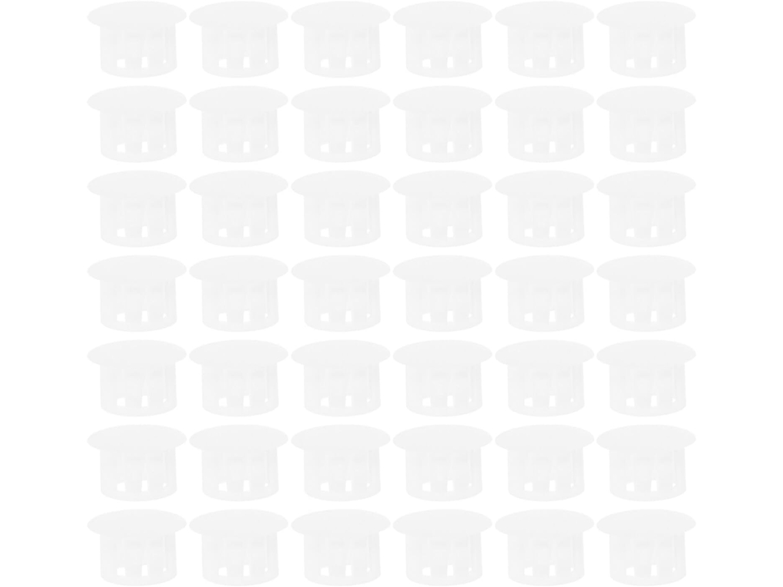 Tampões De Plástico Transparente Luxshiny Para Furos Parafuso, 14mm, Com Fecho De Pressão Redondo E Plano, Pacote Com