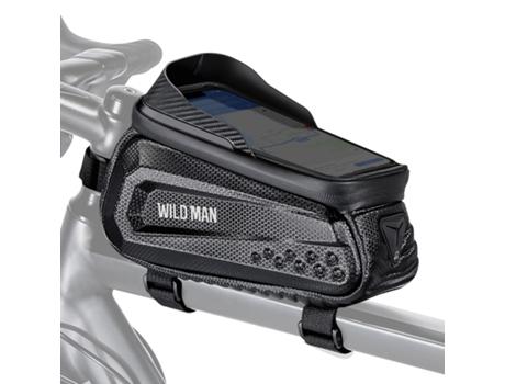 WILDMAN Bolsa de Bicicleta À Prova D'Água 1L Janela Tátil E10 Preto