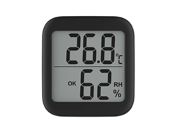 Higrômetro E Termômetro Digital Para Ambientes Internos, Mini Higrômetro E Termômetro Com Monitor De Temperatura E Umidade, Preto.