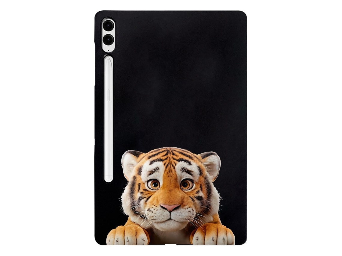Capa Protetora Fina E Flexível Com Estampa Para Tablet Samsung Galaxy Tab S10 Plus / S9 Fe Pequeno Tigre Tuotuo