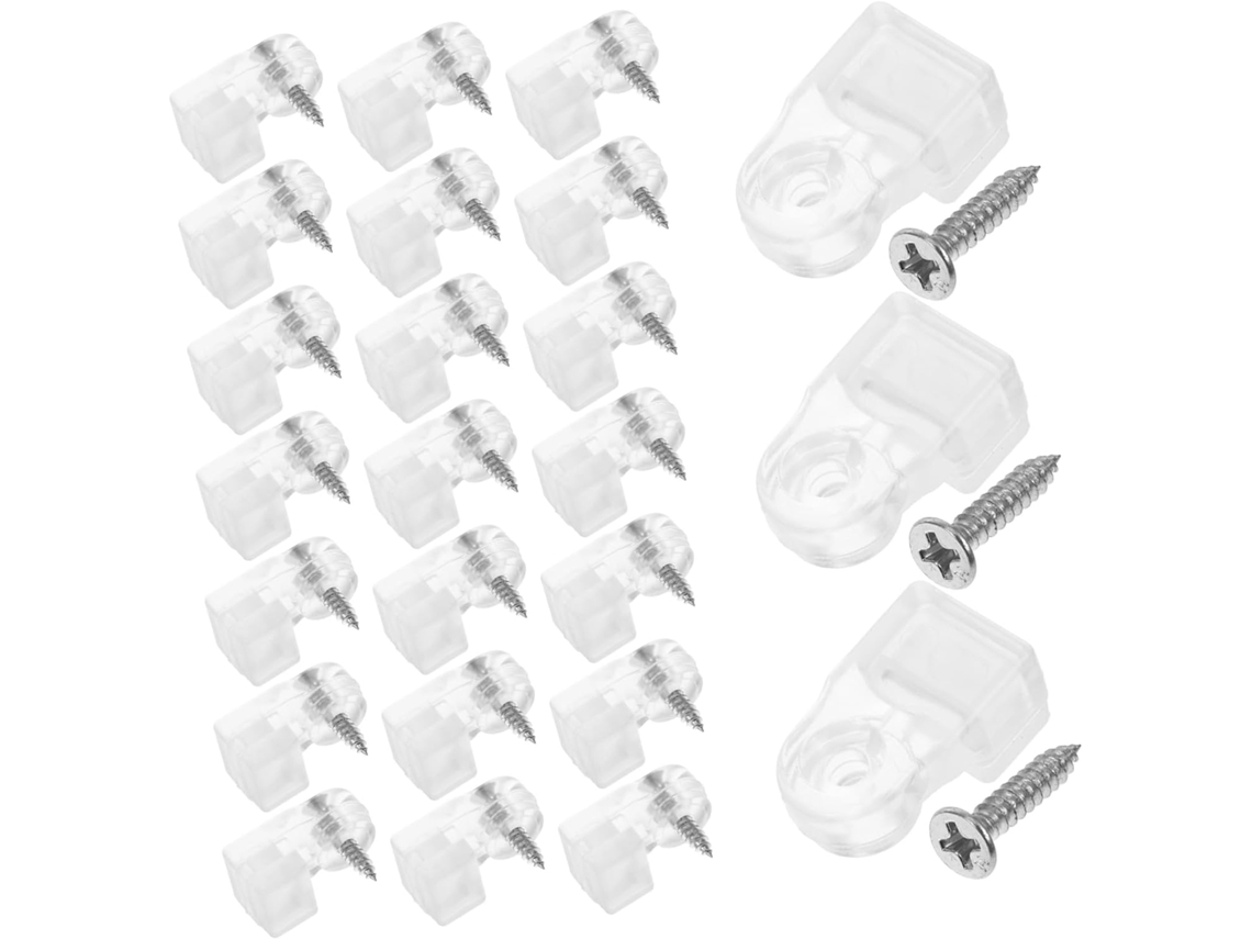 Conjunto De 50 Presilhas De Fixação Para Vidro, Ideais Para Janelas, Armários, Portas E Espelhos. Gokoco