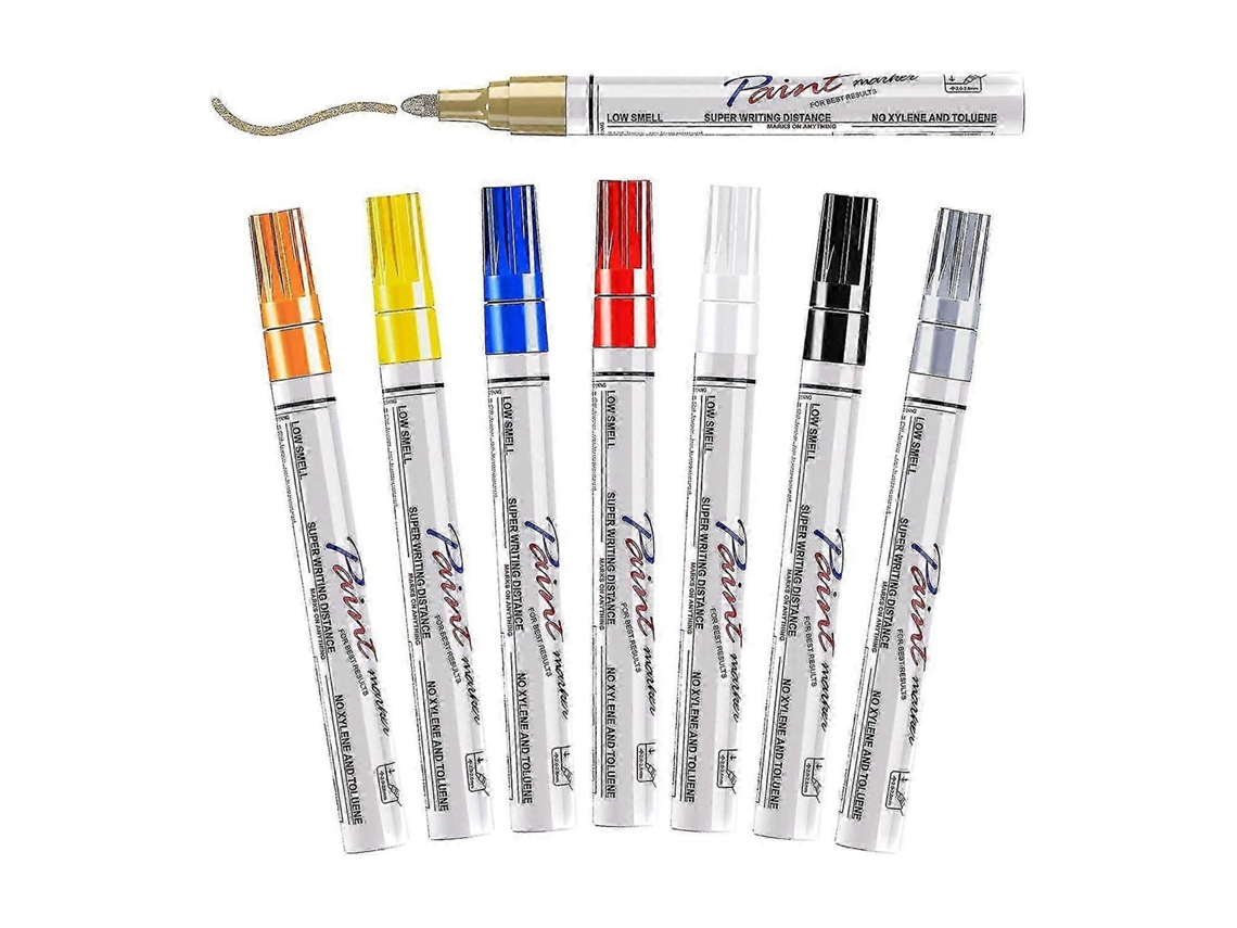 Conjunto De 8 Marcadores De Tinta Adequados Para Metal, Tecido, Tela, Madeira, Pintura Em Pedra, Vidro, Canecas E Plástico. Loja Olysi