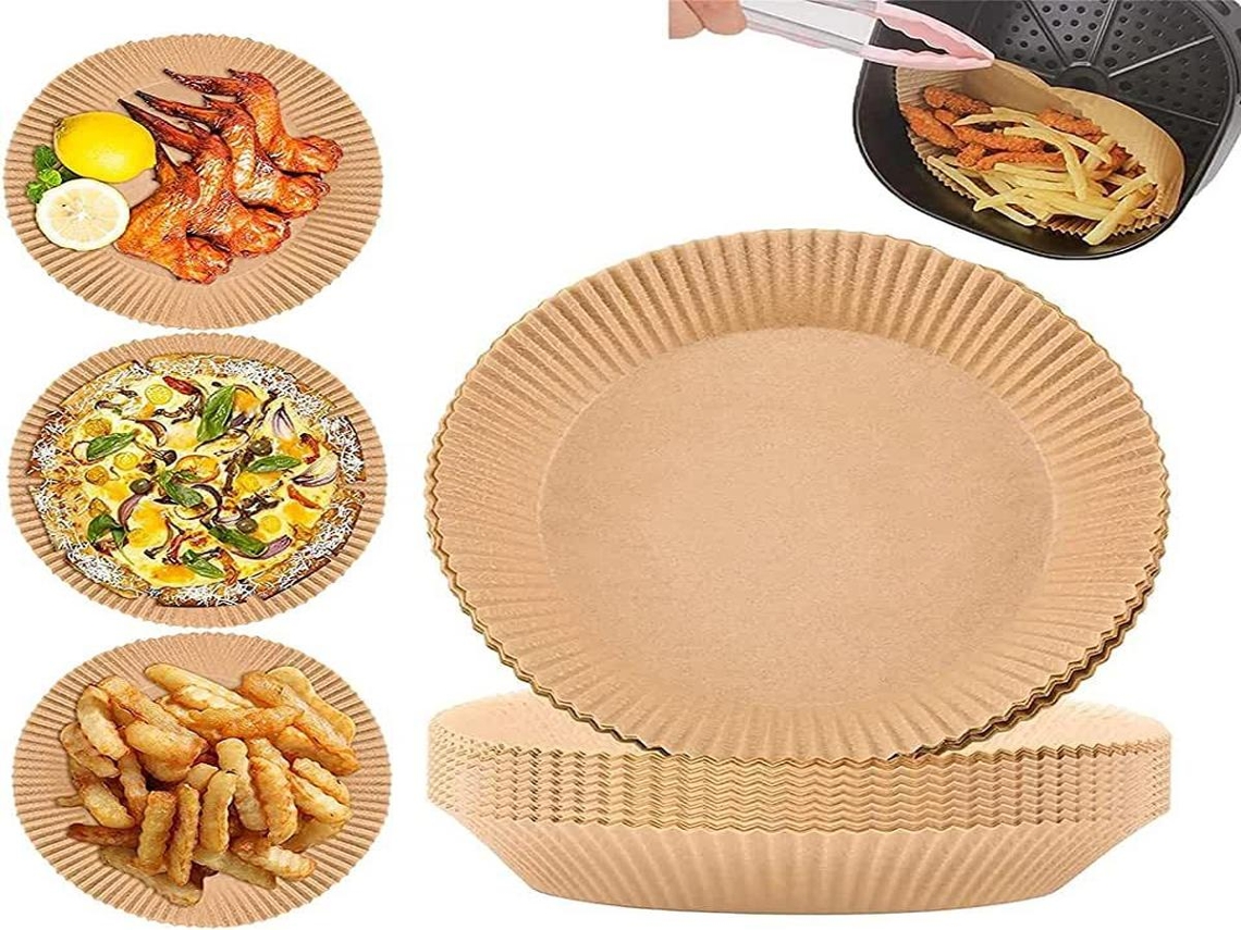Papel Lurelia Para Fritadeira Air, 400 Unidades, 16 Cm, Castanho