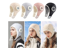 Gorro de inverno quente 2026 para mulheres e homens com enchimento de plumas e pele macia para atividades ao ar livre.