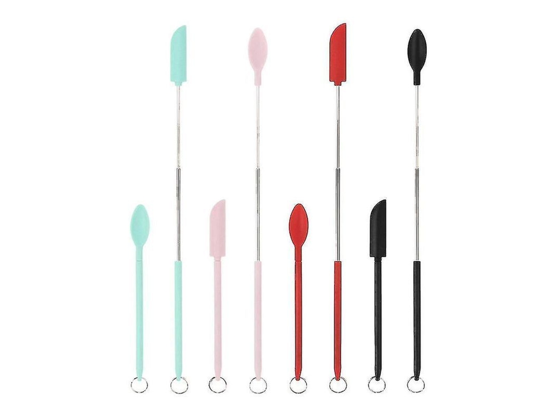 Espátula De Silicone Mini Com Cabo De Aço Inox 304 Resistente A Altas Temperaturas Rosa