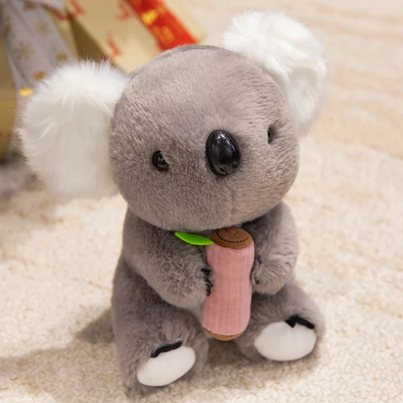 Lindo Brinquedo de Pelúcia de Coala, Animal da Floresta em Desenho Animado MDUG (cinza, 25 Cm)