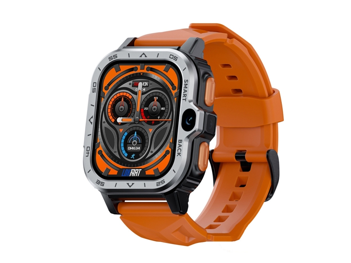 (Versão de 64 GB) Smartwatch de 2,02 polegadas com Android 8.1, Wi-Fi Full Netcom, entrada para cartão SIM e Bluetooth.