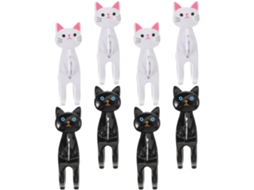 Nuobesty Conjunto De 8-prendedores Toalha Praia Com Design Gato, Antiderrapantes E Resistentes Ao Vento, Ideais Para