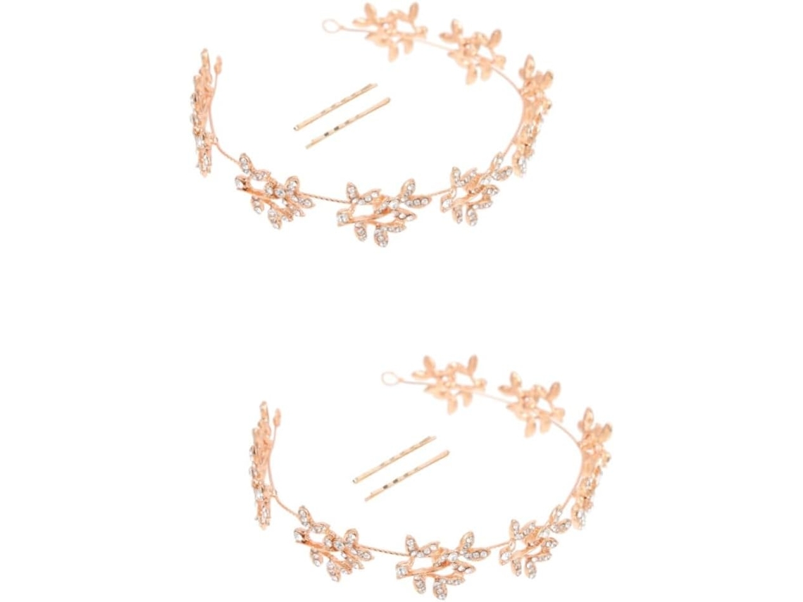 Conjunto De 2 Tiaras De Noiva Com Strass E Pérolas, Acessórios De Cabelo Elegantes Para Casamentos E Festas.