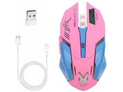 7 Cores Rato Ótico Retroiluminado Para Jogos Usb Ergonómico Com Fios, 2400 Dpi E 6 Botões 4 Disparos Com Recept*