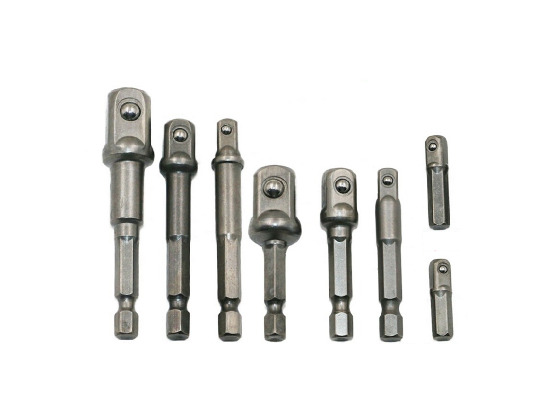 Conjunto De Adaptadores De Soquete 8 Peças Impacto Driver 1/4 3/8 1/2 Polegadas Bits Extensão Ferramentas De Manus Power Tools