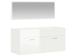Bathroom Cabinet With Mirror, Bathroom Cabinets With Mirrors Vidaxl Branco Madeira Processada (n/a)
