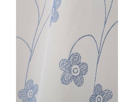 Cortina LOLAHOME Flores Azul (260x140 cm - Poliéster)