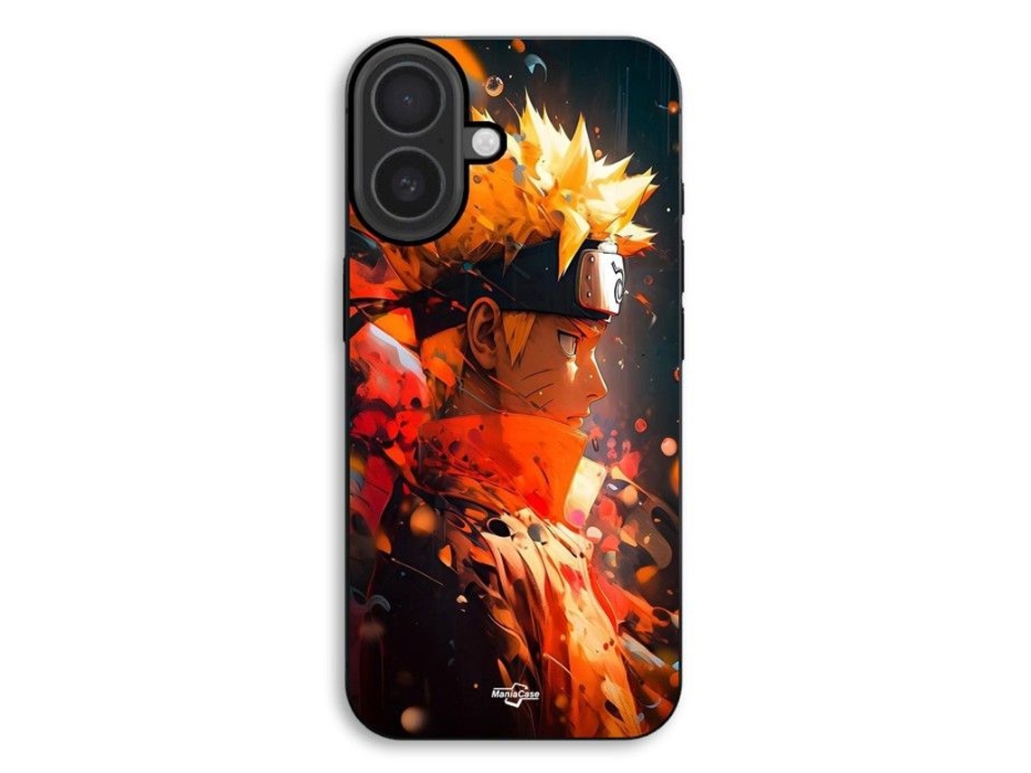 Capa Para Celular - Maniacase - Iphone 17 - Silicone Tpu - Preta - Naruto Uzumaki