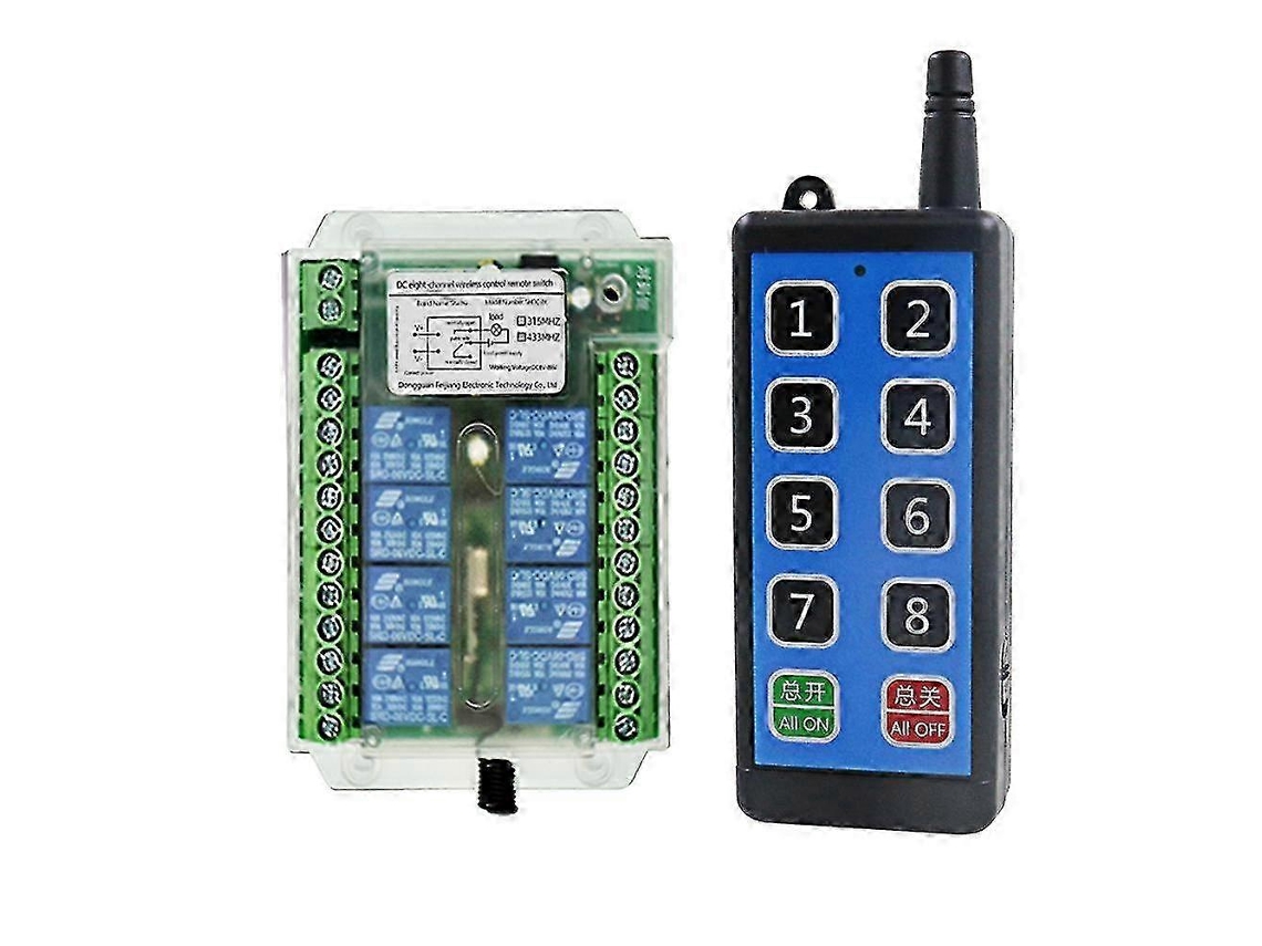 Interruptor Remoto Sem Fio De 8 Canais Para Sistema Controle Motor Dc 9, 72v Rf, Cjy, Conforme Mostrado