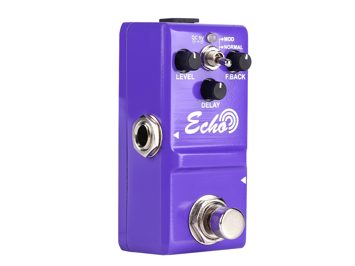 Pedal de Efeito de Guitarra Analógico Mini com Carcaça de Metal e Eco Verdadeiro , Acessórios para Instrumentos AQUAFORGE (bypass Verdadeiro)