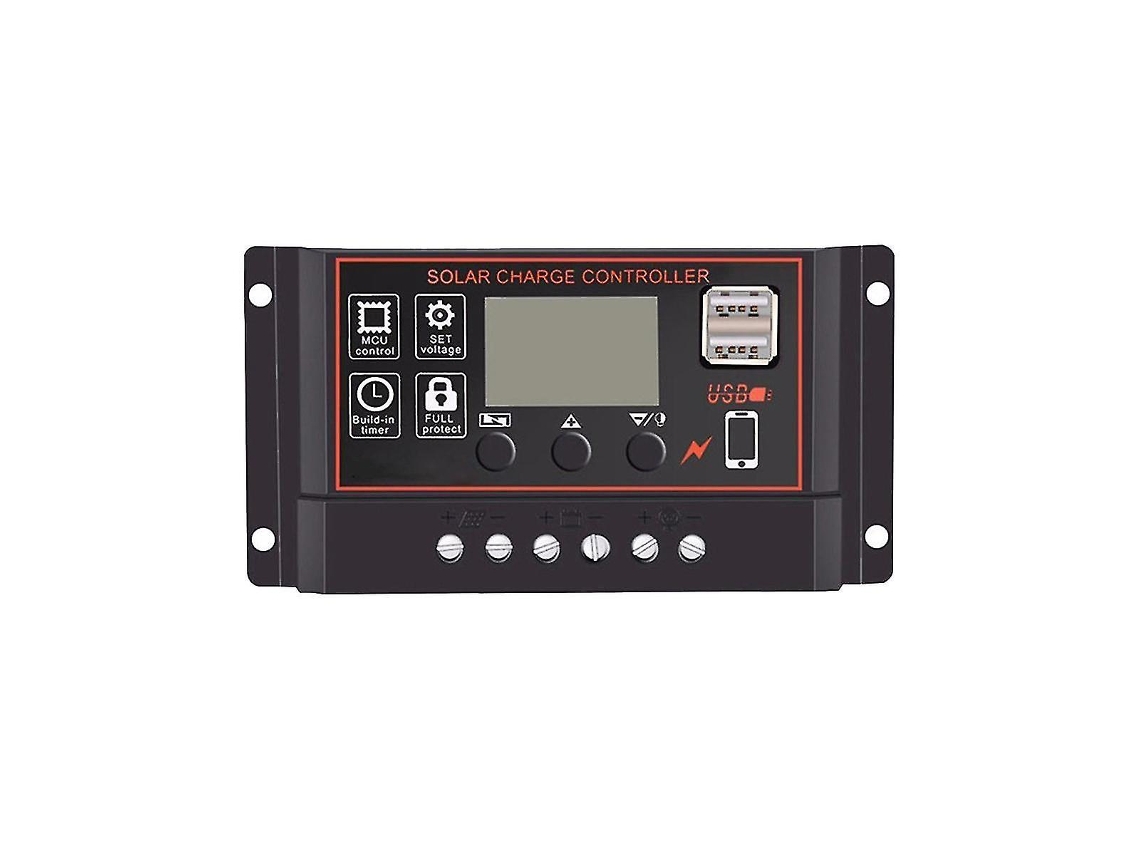 Painel Solar De Carbono 100a 12v 24v Com Display Lcd E Controlador De Painel Solar Olysi Shop