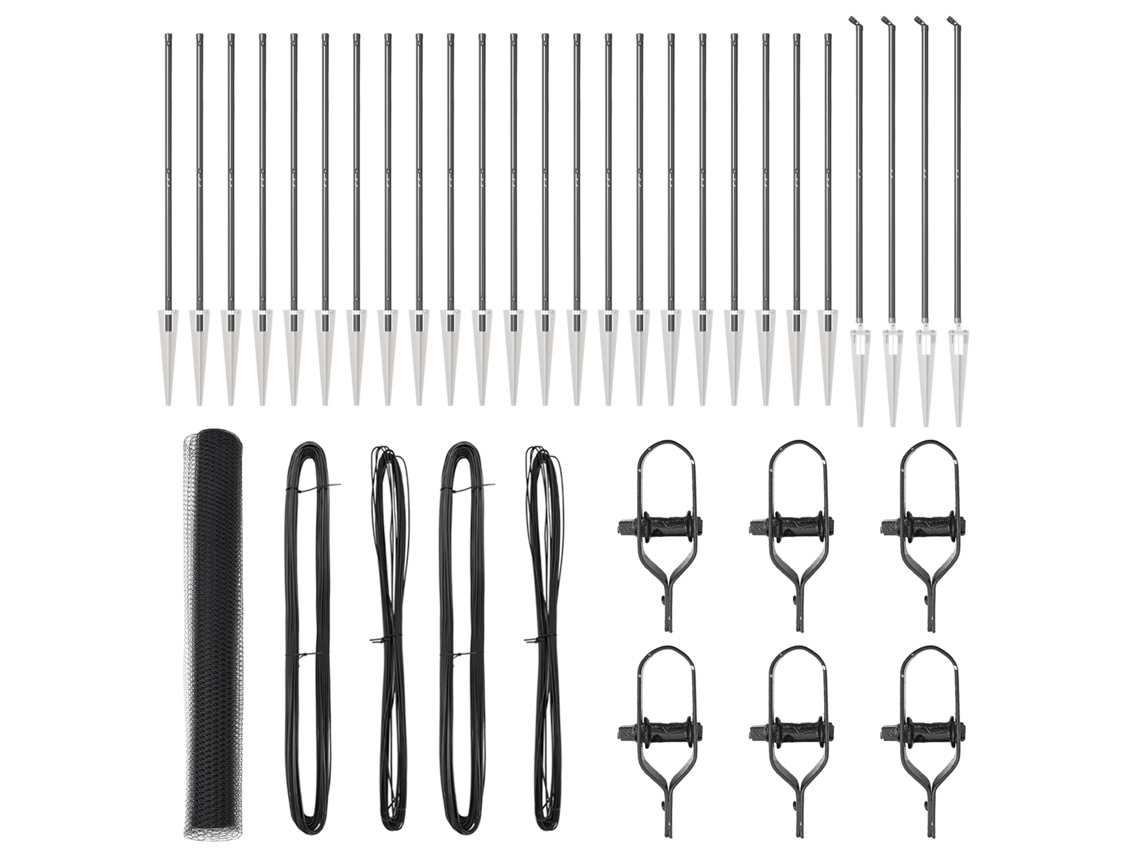 Conjunto 1 Cerca Externa Vidaxl Cinzento Aço (50 X 1,2 M)