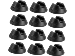 Tapetes De Proteção Antiderrapantes Silicone Silencioso Toddmomy, 12 Unidades, Pretos, Para Pés De Mesas E Cadeiras