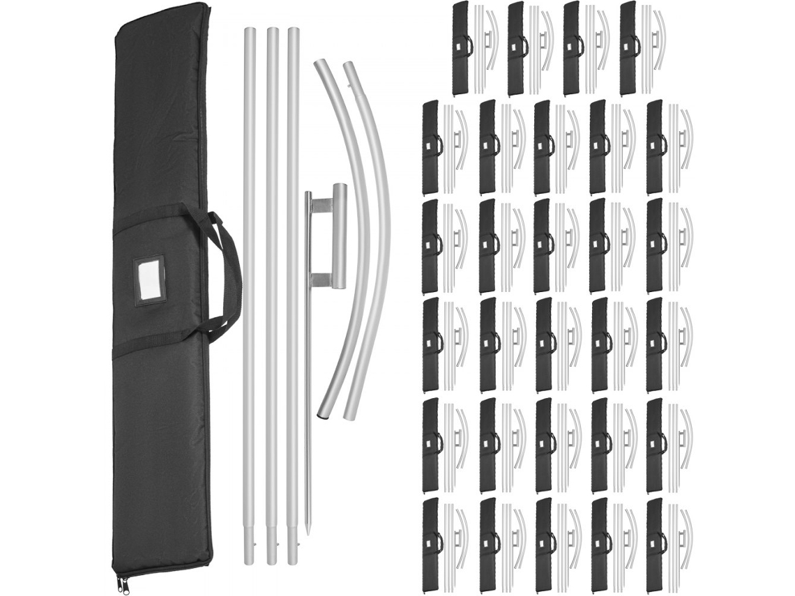 Conjunto De Mastros E Bandeiras Swooper 4,3 M Com Suporte E Bolsa Tekmaquinas
