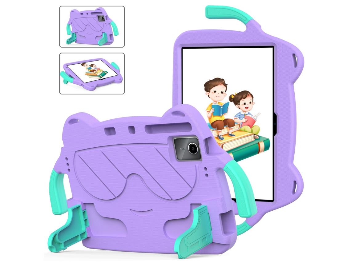 Capa Para Xiaomi Redmi Pad Se 8.7 Polegadas 2024 Proteção Total Desenho Animado Infantil À Prova De Choque Eva Suporte Roxo Cuich
