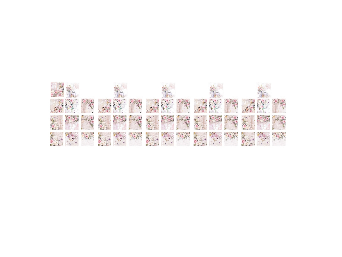 50 Folhas De Adesivos De Agenda Retrô Rosa Com Flores Para Diário, Planner E Scrapbooking
