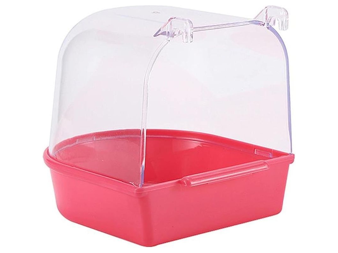 Baño Para Aves Parrot, Acessório De Gaiola De Pássaros, Banheira Para Gaiolas, Material Resistente, Instalação Fácil, Rosa