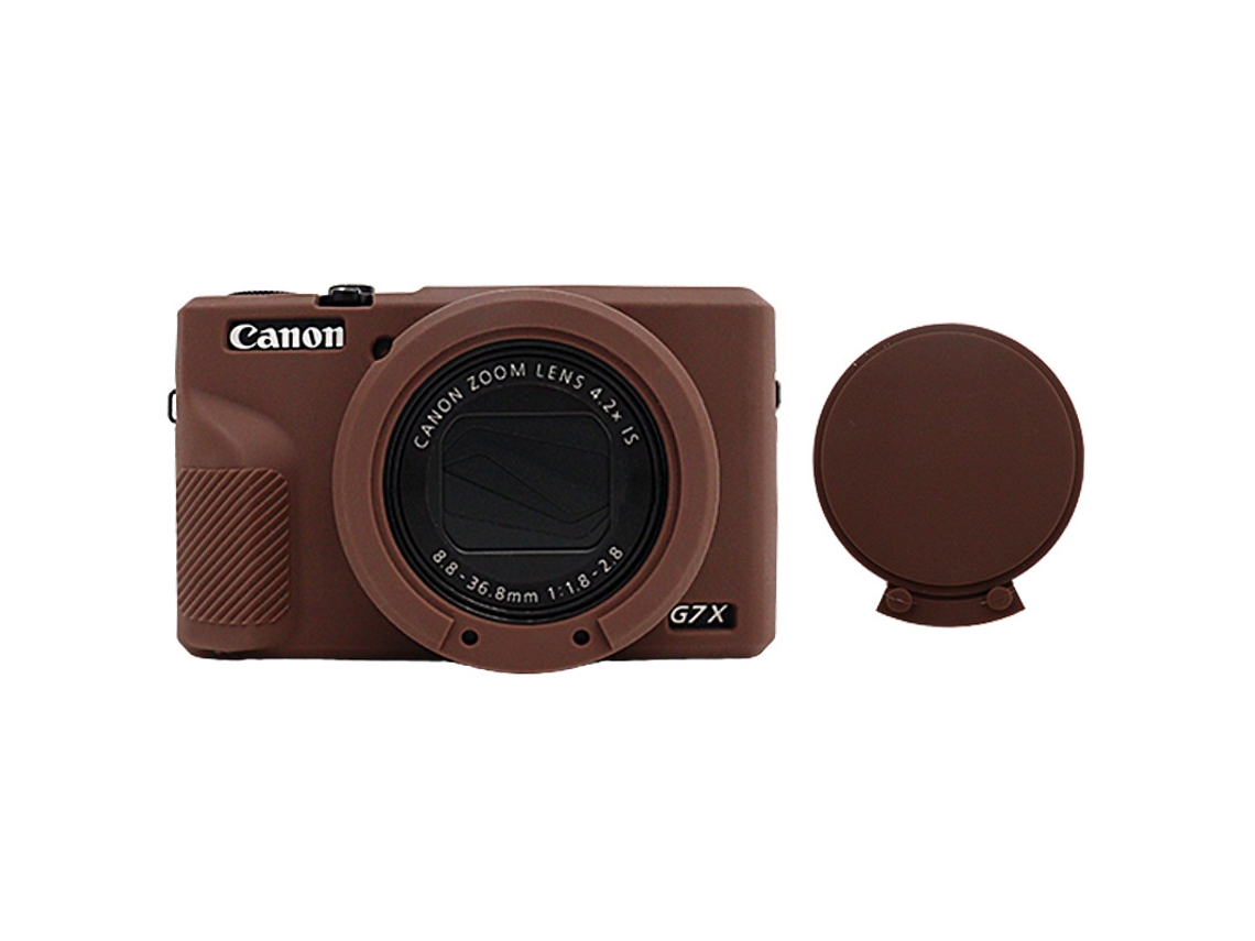 Capa Silicone HEXINYIGJLY para Canon G7x Mark Iiitampa Removível, Anti Risco Marrom