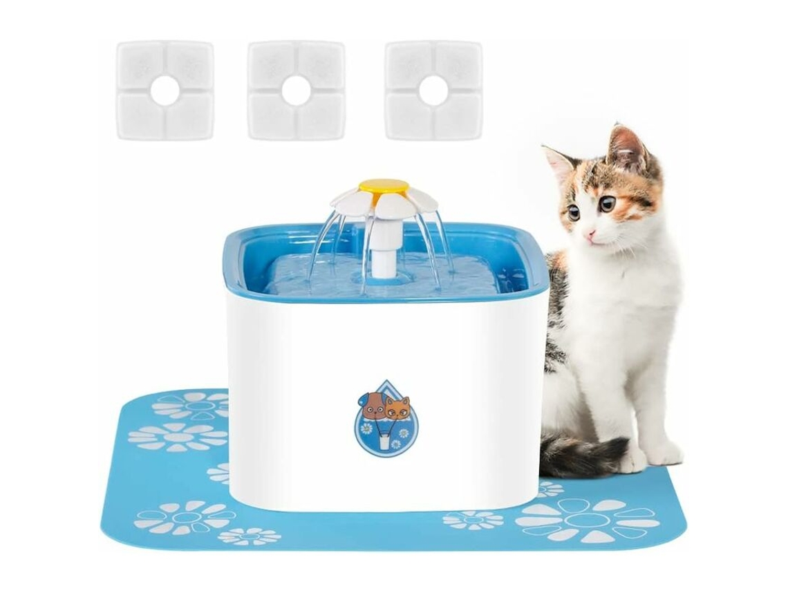 Dispensador Automático De Água, Capacidade 2,5 L, Silencioso, 3 Filtros, Acabamento Azul, Para Uso Doméstico E Hidratação Diária