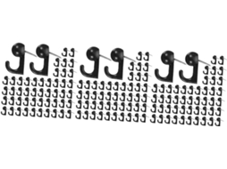 Conjunto Com 3 Ganchos De Aço Para Parede Cortiça