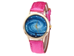 Reloj Analógico De Cuarzo De Mujer Con Correa De Pu Zhoulianfa (rojo Rosa)
