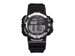 Relógio casual moderno para homens e estudantes com pulseira de silicone à prova d'água, branco.