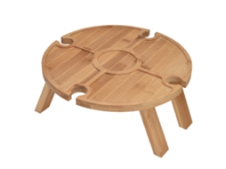Mesa De Vinho Outdoor Plegável Com Suporte Para Taças