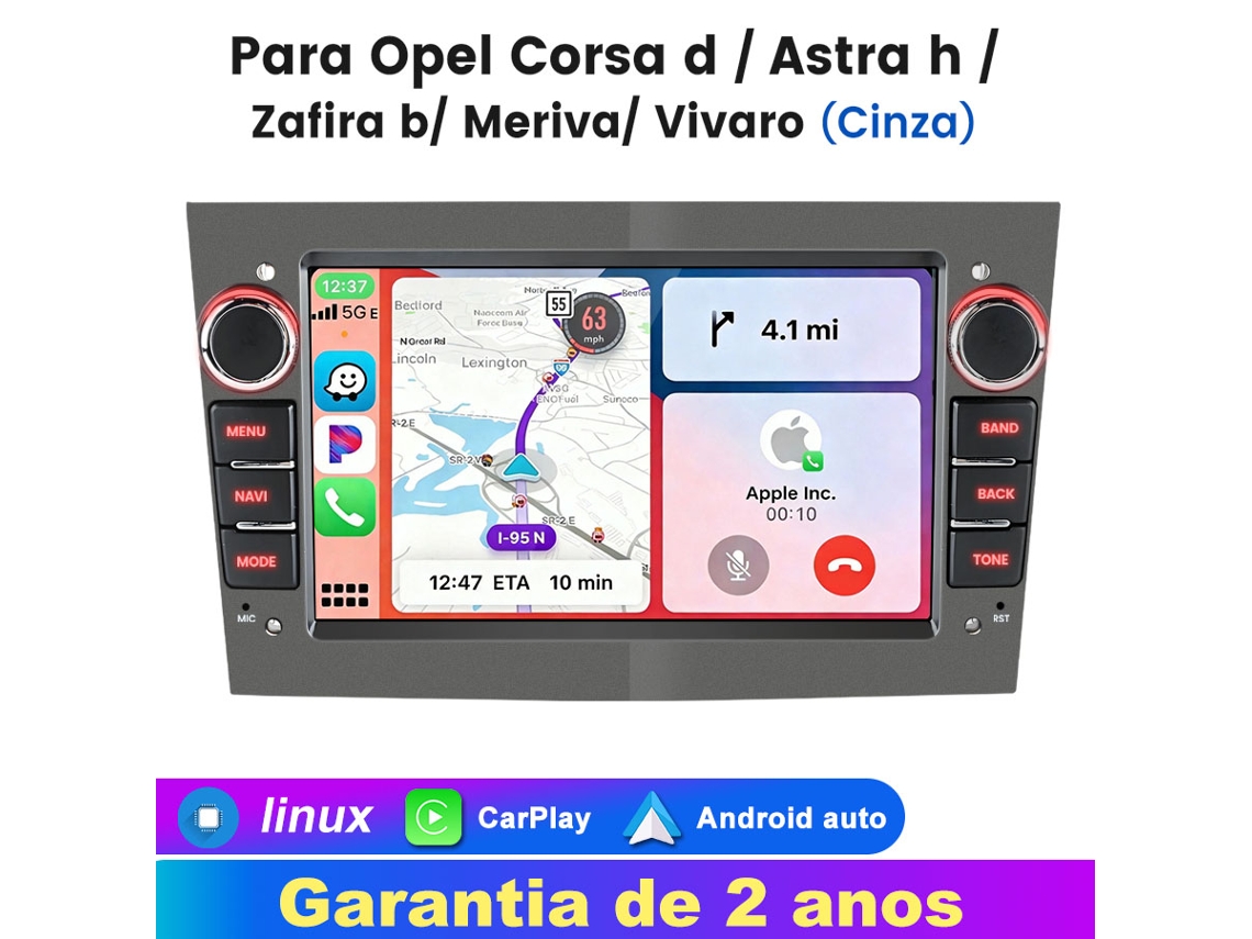 Rádio Carro Junsun 2 Din Linux Carplay Android Auto Para Opel Corsa D/astra H/zafira B/meriva/ Vivaro