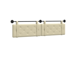 Conjunto 1 Cabeceira Vidaxl Creme Couro Sintético (210 X 55 X 5 Cm)