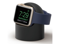 Suporte para Apple Watch Halinuia Base Redonda em Silicone Retro Universal 38 44mm Ideal para Escritorio