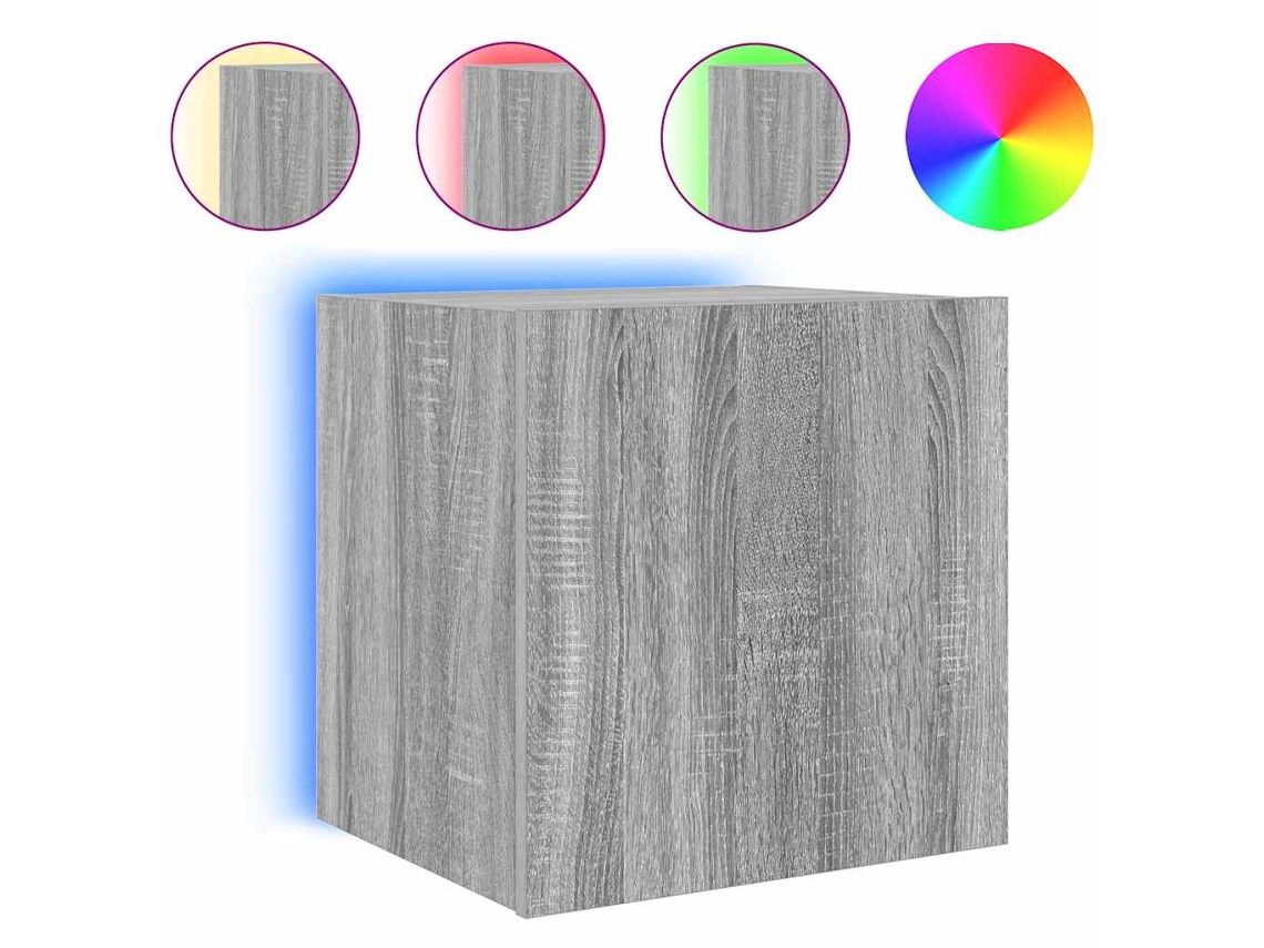 MAISON EXCLUSIVE Cinzento Sonoma Wall Mobile com Luzes LED (40,5x35x40 cm)