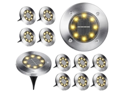 Conjunto de 4 Luminária Solar de Caminho 10 Leds AQUAFORGE