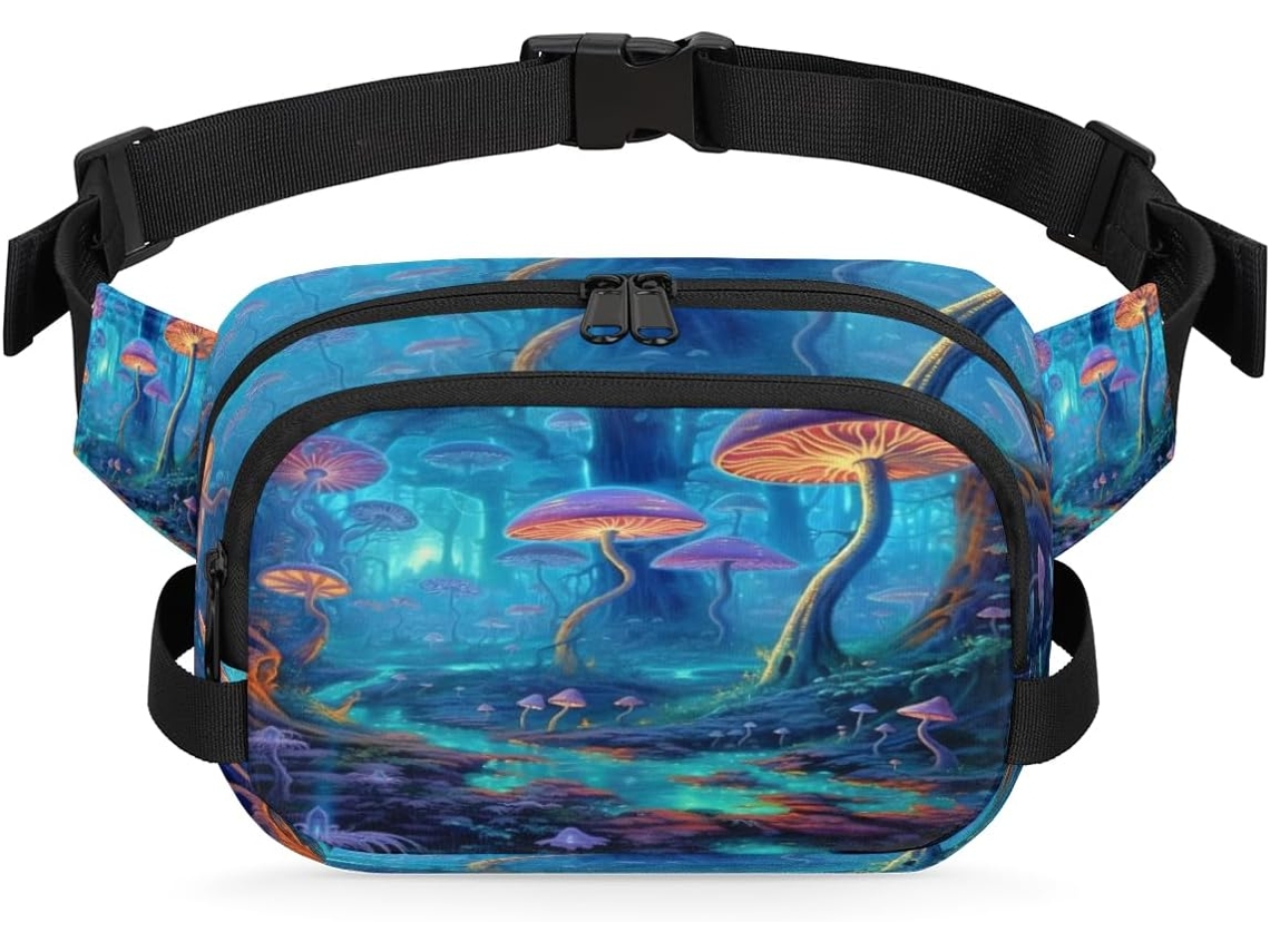 Pochete em Formato de Cogumelo Mágico para Mulheres 22 8 X 6 3 X 15 5 Cm Design Diy Pa Formato de Cogumelo Mág S/MARCA