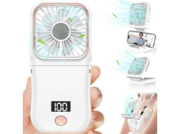 Ventilador Portátil Recarregável, Ventilador Portátil Dobrável Com Bateria De 4000mah, 3 Velocidades E Abertura De 180°