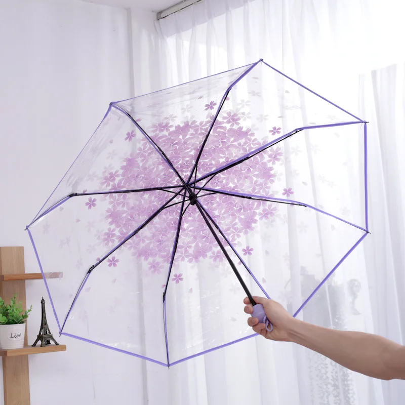 Guarda chuva portátil MDUG, cápsula, cor sólida, mini, dupla função (roxo)