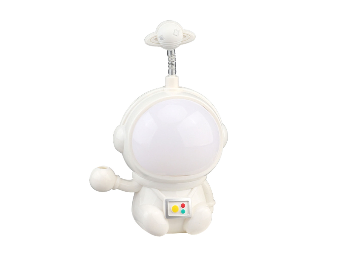 Luz de Cabeceira Astronauta Usb Recarregável com 2 Níveis Ajustáveis para Quarto Branco | S/MARCA