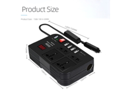Laxiscreed Inversor Automóvel 300w Com Usb 4.1a Para Alimentação Veicular Segura