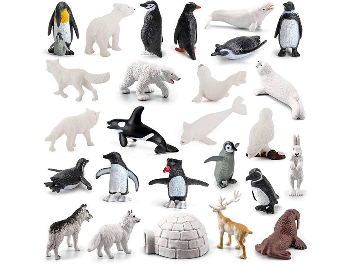 Miniaturas Genéricas de Animais do Ártico Criaturas Marinhas Realistas do Oceano Ártico Miniaturas do Ártico para CHABERLU