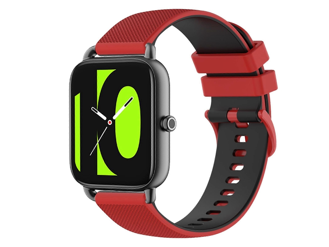 Pulseira De Silicone Quadriculada Bicolor De 22 Mm Para Xiaomi Haylou Rs4 Ls12