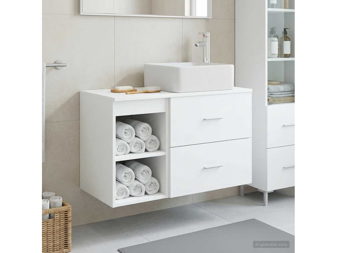 Vidaxl Conjunto De Móveis Para Banheiro 2 Pcs Branco