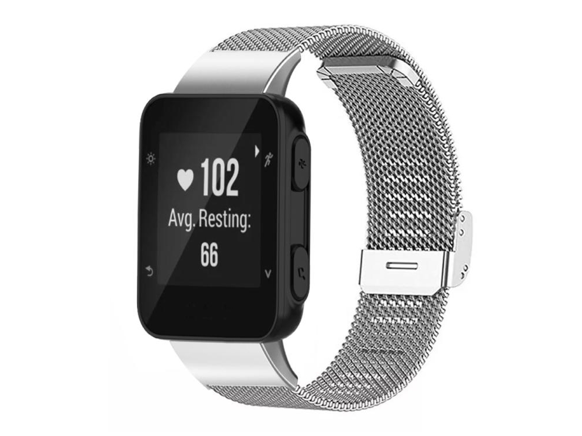 Bracelete para Garmin Forerunner 35 / 30 / 35j metal Milanês prata XIAOMOYU (20mm)
