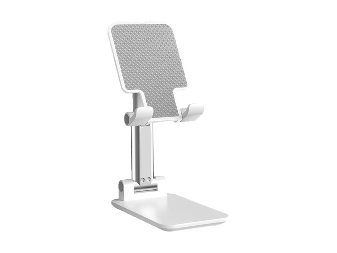 Suporte ajustável para telefone e tablet em ABS com base sólida para vídeos branco | S/MARCA