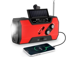 Rádio Portátil com Energia Solar e Manivela, Am/fm AQUAFORGE